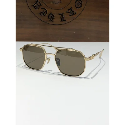 Солнцезащитные очки Chrome Hearts Patterns And Stripes On Temples "Brown" фото № 2 Солнцезащитные очки Chrome Hearts Patterns And Stripes On Temples "Brown" фото № 2