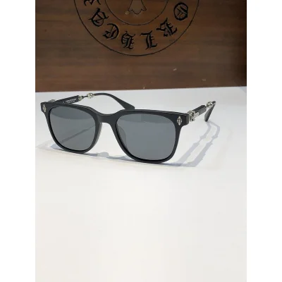 Солнцезащитные очки Chrome Hearts Temples Divided By Patterns "Black/Gray" фото № 2