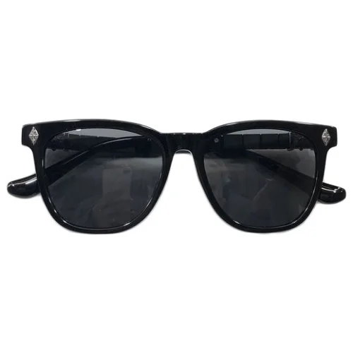 Солнцезащитные очки Chrome Hearts Temples Decorated By Patterns Inside Rectangle "Black"