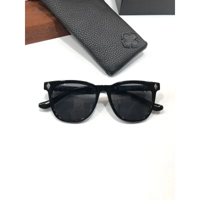 Солнцезащитные очки Chrome Hearts Temples Decorated By Patterns Inside Rectangle "Black" фото № 2