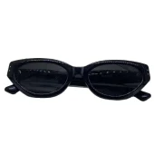 Солнцезащитные очки Gentle Monster Cat Eye Shaped Decorated By Logo "Black"