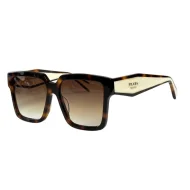 Солнцезащитные очки Prada Temple With Wide Colorful Line And Logo "Brown"