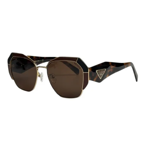 Солнцезащитные очки Prada Frame With Colorful Segments "Brown"