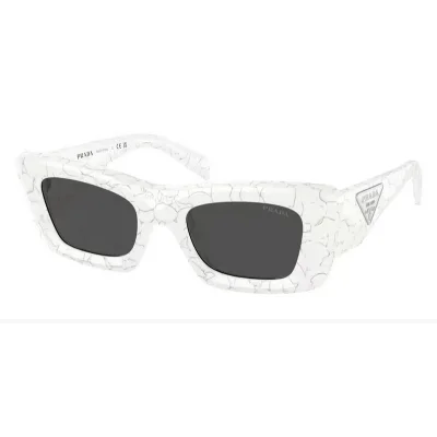 Солнцезащитные очки Prada Wide Temples With Big Logo "White" фото № 3