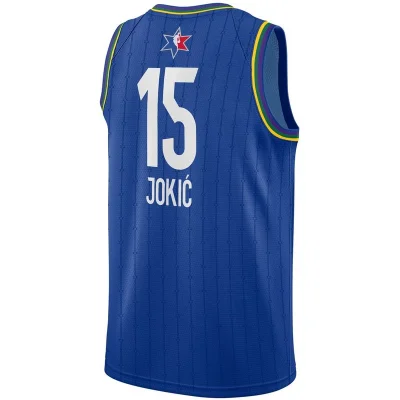 Баскетбольная Джерси NBA Denver Nuggets 2015 №15 Nikola Jokic "Blue" фото № 2