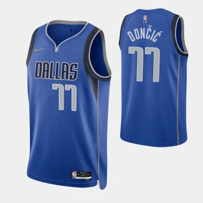 Баскетбольная Джерси Nike Dallas Mavericks 21-22 №77 Luka Doncic "Blue" фото № 2
