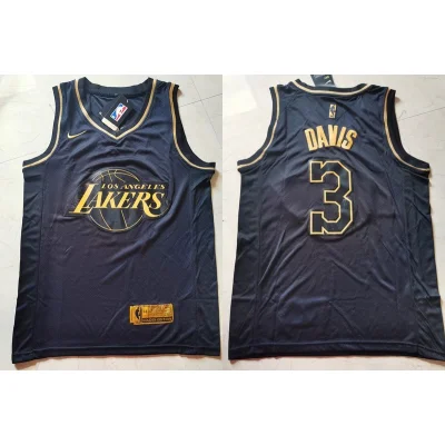 Баскетбольная Джерси Nike Los Angeles Lakers 19-20 №3 Anthony Davis "Blue/Black" фото № 2