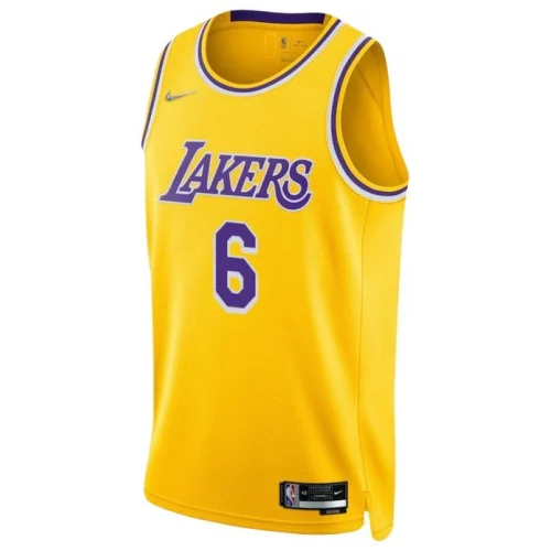 Баскетбольная Джерси Nike Los Angeles Lakers 21-22 №6 LeBron James "Yellow"