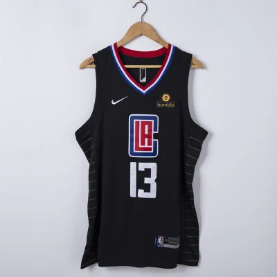 Баскетбольная Джерси Nike Los Angeles Clippers №13 Paul George "Black" фото № 6
