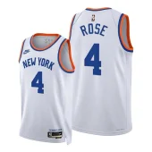 Баскетбольная Джерси Nike New York Knicks 21-22 №4 Derrick Rose "White"