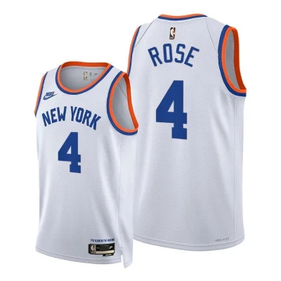 Баскетбольная Джерси Nike New York Knicks 21-22 №4 Derrick Rose "White" фото № 2