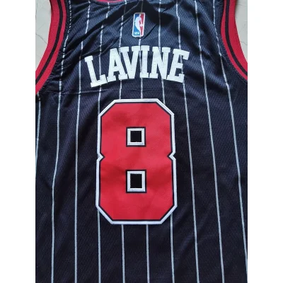 Баскетбольная Джерси Nike Chicago Bulls 19-20 №8 Zach LaVine "Black" фото № 3
