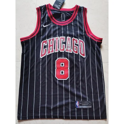 Баскетбольная Джерси Nike Chicago Bulls 19-20 №8 Zach LaVine "Black" фото № 7