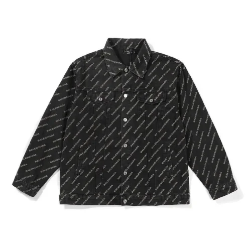 Джинсовая Куртка Balenciaga With The Inscription Of The Brand "Black"