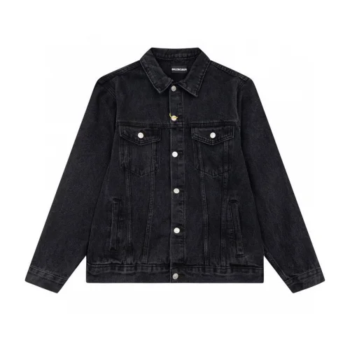 Джинсовая Куртка Balenciaga With Big Logo "Black"