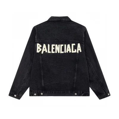 Джинсовая Куртка Balenciaga With Big Logo "Black" фото № 3