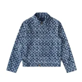 Джинсовая Куртка Louis Vuitton Print With Floral Elements ZIP "Blue"