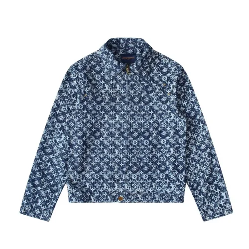 Джинсовая Куртка Louis Vuitton Print With Floral Elements ZIP "Blue"
