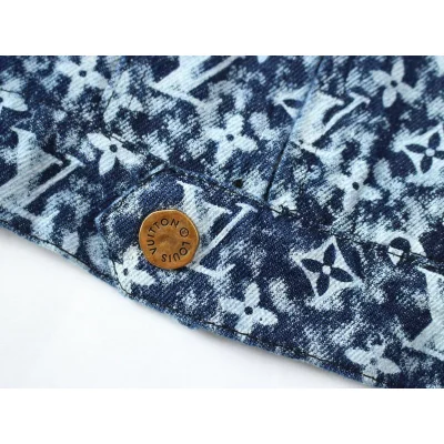 Джинсовая Куртка Louis Vuitton Print With Floral Elements ZIP "Blue" фото № 2