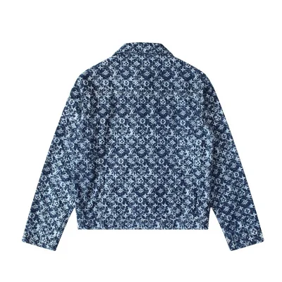 Джинсовая Куртка Louis Vuitton Print With Floral Elements ZIP "Blue" фото № 3