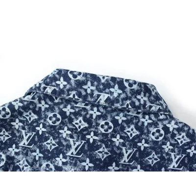 Джинсовая Куртка Louis Vuitton Print With Floral Elements ZIP "Blue" фото № 4