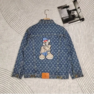 Джинсовая Куртка Louis Vuitton With Cartoon Patch On The Back "Blue" фото № 9