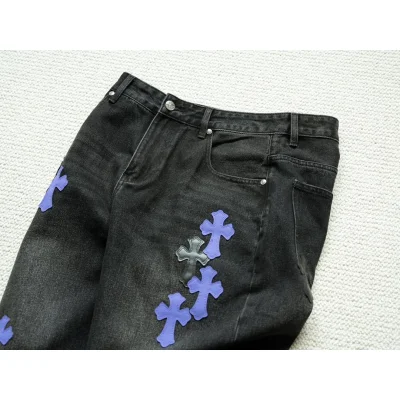 Джинсы Chrome Hearts Crosses "Black/Violet" фото № 3 Джинсы Chrome Hearts Crosses "Black/Violet" фото № 3