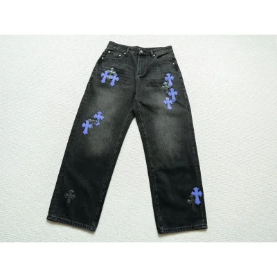 Джинсы Chrome Hearts Crosses "Black/Violet" фото № 2 Джинсы Chrome Hearts Crosses "Black/Violet" фото № 2