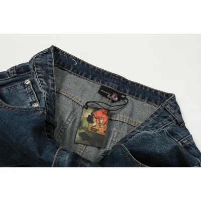 Джинсы Derschutze Baggy "Blue/Embroidered Art" фото № 3