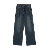Джинсы Derschutze Baggy "Blue/Embroidered Art"