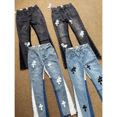 Джинсы Gallery Dept x Chrome Hearts White Cross "Navy Denim" фото № 3