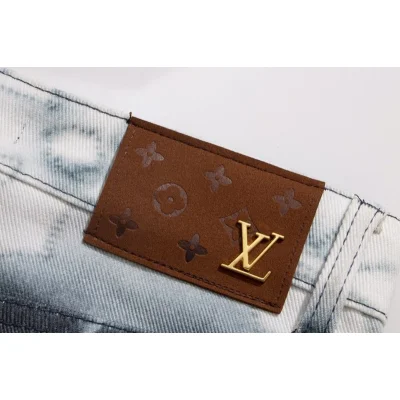 Джинсы Louis Vuitton Flower Waterclolr Front Back Pocket "White" фото № 4