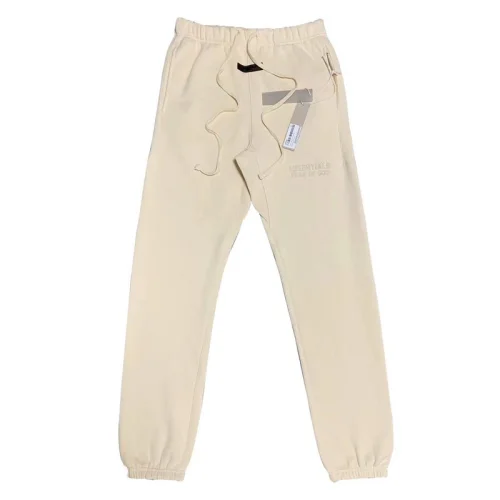 Штаны Fear Of God Black Patch With Text "Cream"