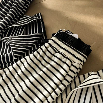 Штаны Meison Margiela Striped Horizontal "White" фото № 6