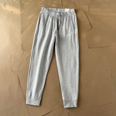 Штаны Nike Cotton With Brand Logo "Gray" фото № 8