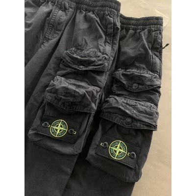 Штаны Stone Island Large Pockets With Logo "Black" фото № 8