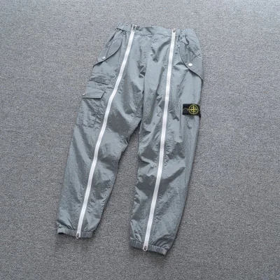 Штаны Stone Island ZIP With Logo Brand "Gray" фото № 2