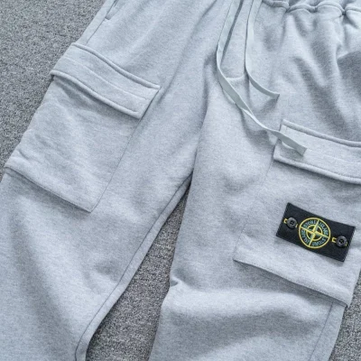 Штаны Stone Island Large Pockets With Logo Brand Style "Gray" фото № 8