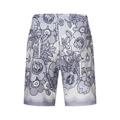 Шорты Amiri Big Flowers Along And Waves Edge Decoration "White" фото № 2