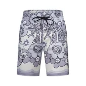 Шорты Amiri Big Flowers Along And Waves Edge Decoration "White"