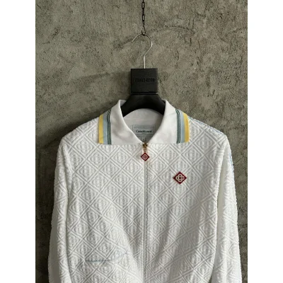 Бомбер Casablanca Small Frontside Red Romb "White" фото № 3