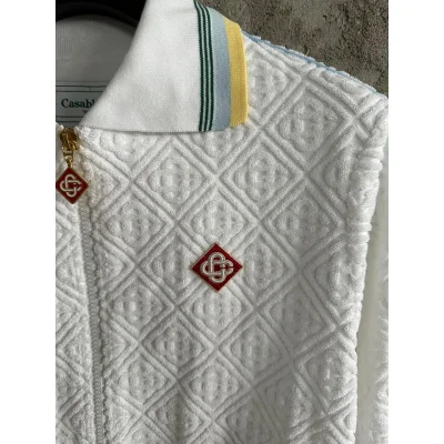 Бомбер Casablanca Small Frontside Red Romb "White" фото № 2