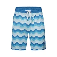 Шорты Casablanca Waves Print And Small Logo "Blue"