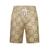 Шорты Gucci Letter Label Print "Beige"