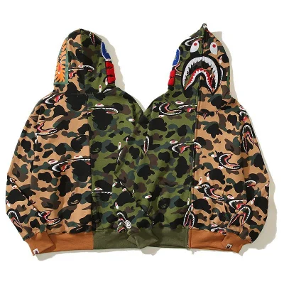 Худи A Bathing Ape Print Teeth ZIP "Brown/Green" фото № 8 Худи A Bathing Ape Print Teeth ZIP "Brown/Green" фото № 8
