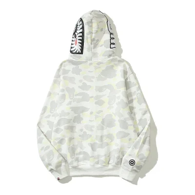 Худи A Bathing Ape Glowing In The Dark ZIP "White/Gray" фото № 2