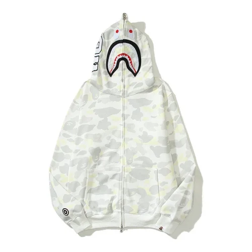 Худи A Bathing Ape Glowing In The Dark ZIP "White/Gray"