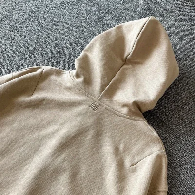 Худи Amiri Cotton With Small Red Letter Logo "Beige" фото № 6