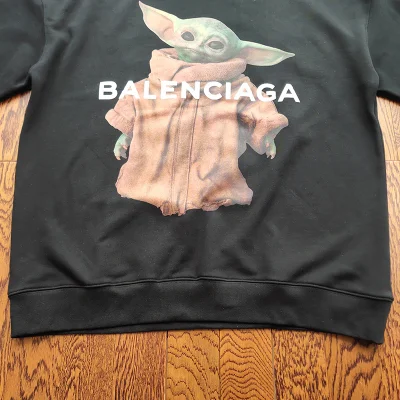 Худи Balenciaga Master Yoda "Black" фото № 3
