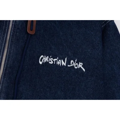 Толстовка Christian Dior White Logo «Dark Blue» фото № 4